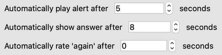 My settings.