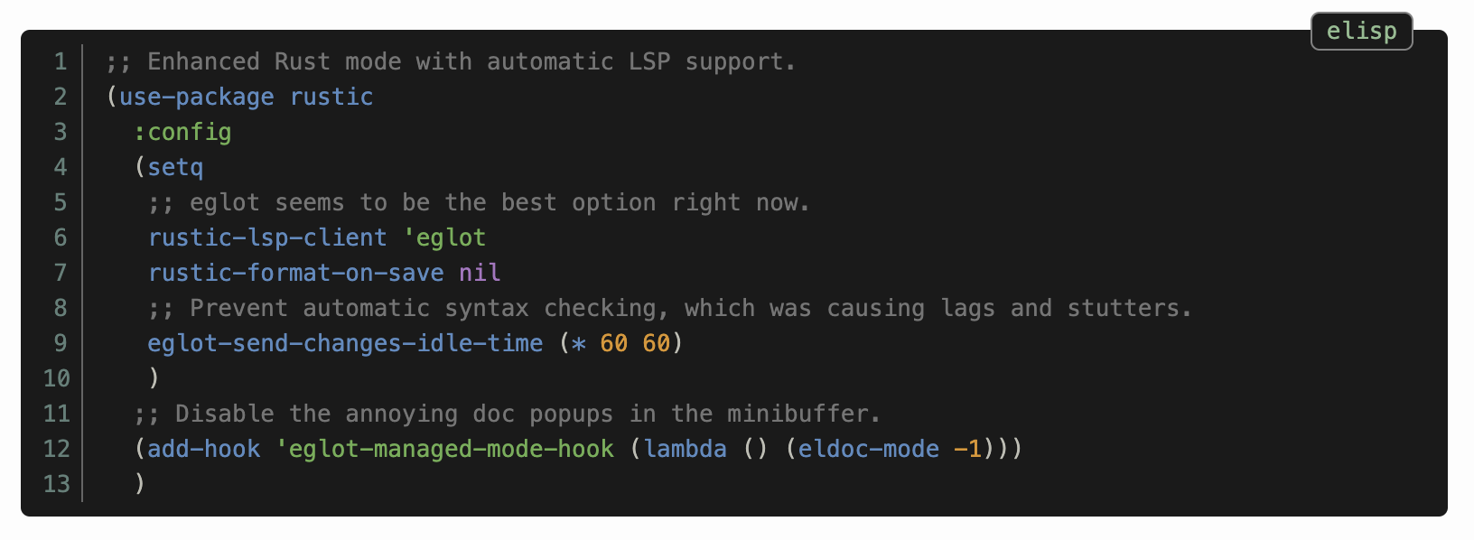 Setting up Rust Support in Emacs (And Introducing Rant-o-Vision)